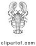 Vector Clip Art of Retro Engraved Lobster by AtStockIllustration