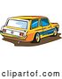 Vector Clip Art of Retro Ford Mustang Station Wagon Car by Patrimonio