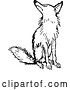 Vector Clip Art of Retro Fox Sitting by Prawny Vintage