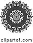 Vector Clip Art of Retro Grayscale Lace Circle by Vector Tradition SM