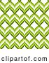 Vector Clip Art of Retro Green and White Repeat Background of Green Waves or Leaves by Elaineitalia