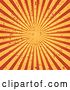 Vector Clip Art of Retro Grungy Orange Ray Background by Pushkin