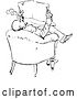 Vector Clip Art of Retro Guy Smoking and Reading by Prawny Vintage