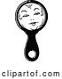 Vector Clip Art of Retro Hand Held Mirror with a Face by Prawny Vintage
