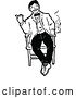 Vector Clip Art of Retro Happy Guy Smoking in a Chair by Prawny Vintage