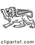 Vector Clip Art of Retro Heraldic Lion 2 by Vector Tradition SM