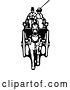 Vector Clip Art of Retro Horse Drawn Carriage and Passenger by Prawny Vintage