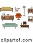 Vector Clip Art of Retro Household Furniture 2 by Vector Tradition SM