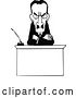 Vector Clip Art of Retro Intimidating Magistrate Judge by Prawny Vintage