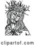 Vector Clip Art of Retro Jesus Christ and Crown of Thorns by Prawny Vintage