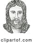 Vector Clip Art of Retro Jesus Engraving by Patrimonio
