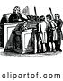 Vector Clip Art of Retro Judge and Men in Court by Prawny Vintage