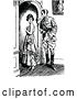 Vector Clip Art of Retro Lady and Injured Soldier by Prawny Vintage