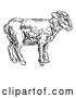 Vector Clip Art of Retro Lamb by AtStockIllustration