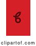 Vector Clip Art of Retro Letter B Design on Red by Elena