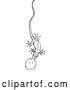 Vector Clip Art of Retro Lizard Blowing a Bubble by Prawny Vintage