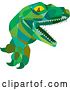 Vector Clip Art of Retro Low Polygon Lizard, Raptor or Tyrannosaurus Rex by Patrimonio