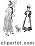 Vector Clip Art of Retro Maid Lady and Dog by Prawny Vintage