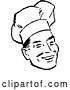 Vector Clip Art of Retro Male Chef Smiling by BestVector
