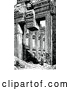Vector Clip Art of Retro Man at the Ruins of Baalbeck by Prawny Vintage