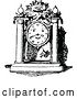 Vector Clip Art of Retro Mantle Clock Face by Prawny Vintage