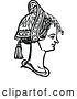 Vector Clip Art of Retro Medieval Lady and Headdress 4 by Prawny Vintage