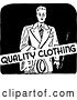 Vector Clip Art of Retro Mens Quality Clothing Sign by BestVector