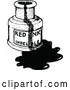 Vector Clip Art of Retro Messy Bottle of Ink by Prawny Vintage