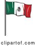 Vector Clip Art of Retro Mexican Flag, in Style by Vector Tradition SM