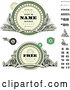 Vector Clip Art of Retro Money Themed Labels and Numbers with Sample Text by BestVector