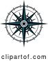 Vector Clip Art of Retro Nautical Compass Rose by Vector Tradition SM