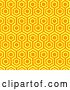 Vector Clip Art of Retro Orange and Yellow Repeat Pattern Wallpaper Background by KJ Pargeter