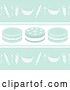 Vector Clip Art of Retro Pastel Baking Background with Cakes and Polka Dots by Elaineitalia