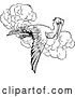 Vector Clip Art of Retro Pelican Flying by Prawny Vintage