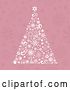 Vector Clip Art of Retro Pink Christmas Tree Background by KJ Pargeter