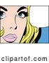 Vector Clip Art of Retro Pop Art Blond Lady Talking by Brushingup