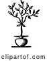 Vector Clip Art of Retro Potted Tree by Prawny Vintage
