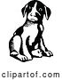 Vector Clip Art of Retro Puppy Dog Sitting 2 by Prawny Vintage