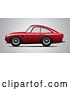 Vector Clip Art of Retro Red Sports Car on Gray by Vectorace