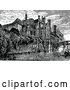 Vector Clip Art of Retro Riverfront View of Queens College, Cambridge Uk by Prawny Vintage