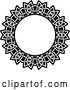 Vector Clip Art of Retro Round Lace Frame Design 12 by Vector Tradition SM