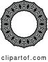 Vector Clip Art of Retro Round Lace Frame Design 5 by Vector Tradition SM