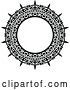 Vector Clip Art of Retro Round Lace Frame Design by Vector Tradition SM
