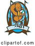 Vector Clip Art of Retro Rugby Kiwi Bird Logo - 3 by Patrimonio