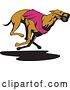 Vector Clip Art of Retro Running Greyhound Dog 4 by Patrimonio