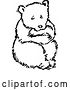 Vector Clip Art of Retro Scared Bear by Prawny Vintage