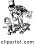 Vector Clip Art of Retro Scared Boy and Mean Guy by Prawny Vintage