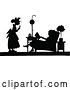 Vector Clip Art of Retro Silhouetted Lady and Maid by Prawny Vintage
