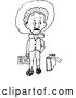Vector Clip Art of Retro Sketched Guy Going to College by Prawny Vintage