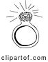 Vector Clip Art of Retro Sparkling Diamond Ring by Prawny Vintage